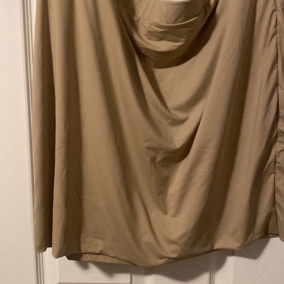 Solid Khaki Bodycon Skirt - Picture 8 of 9